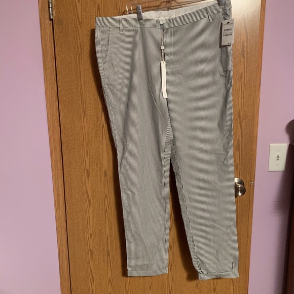 NWT Nordstrom navy and white striped pants - Picture 4 of 6